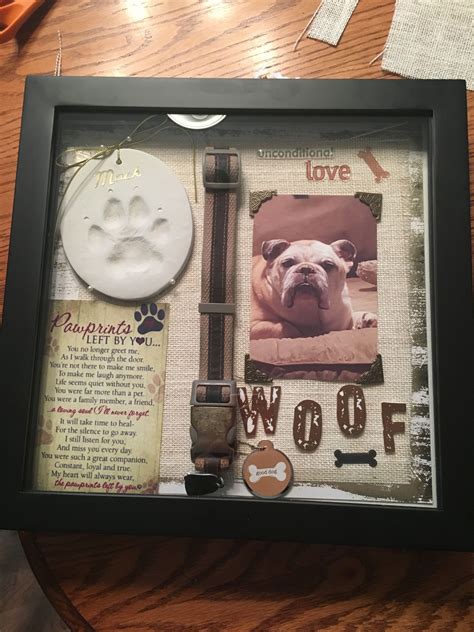 shadow box for pet memorial